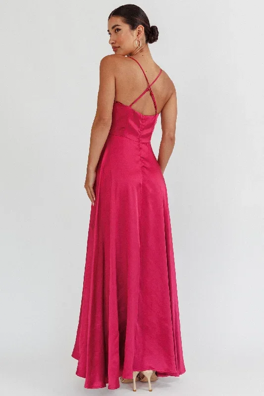 inner-light-gathered-bust-split-maxi-dress-wine