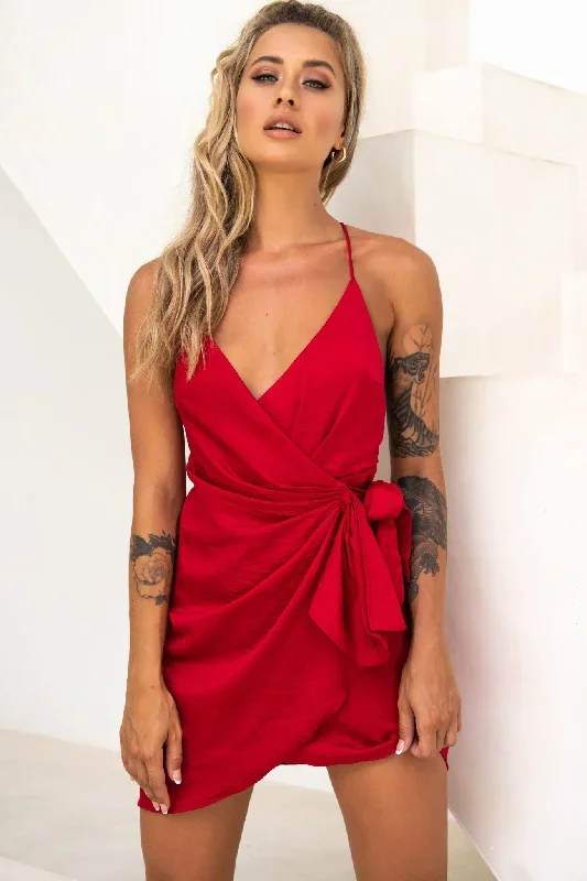 medellin-gathered-detail-side-tie-wrap-dress-red