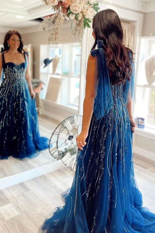 navy-blue-beaded-sweetheart-tie-strap-a-line-prom-dress