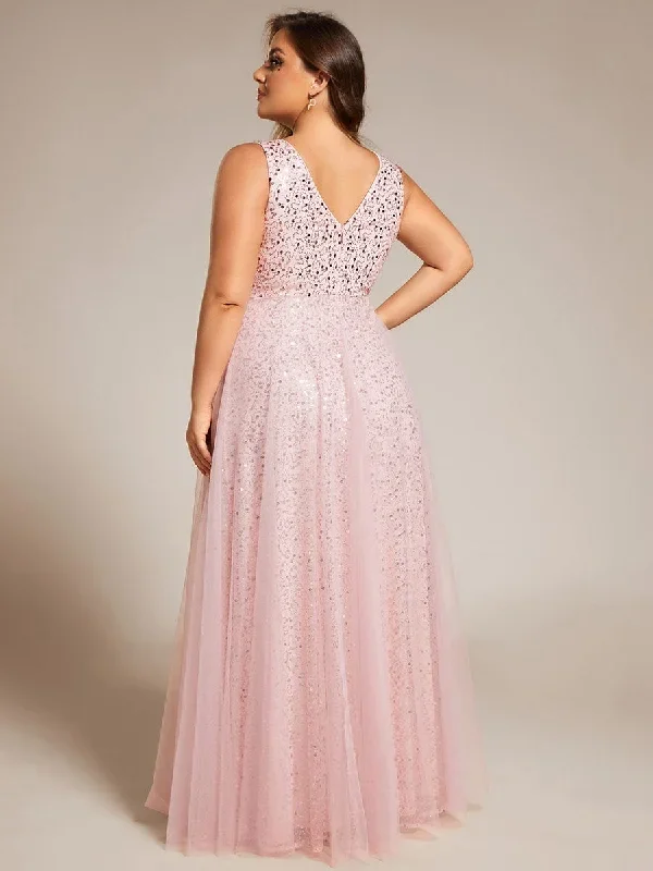 plus-size-sequin-v-neck-sleeveless-empire-waist-tulle-formal-evening-dress-ee02163