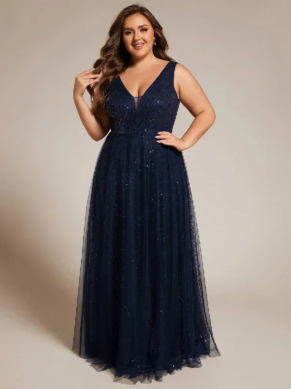 plus-size-sequin-v-neck-sleeveless-empire-waist-tulle-formal-evening-dress-ee02163