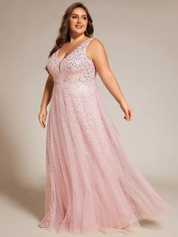 plus-size-sequin-v-neck-sleeveless-empire-waist-tulle-formal-evening-dress-ee02163