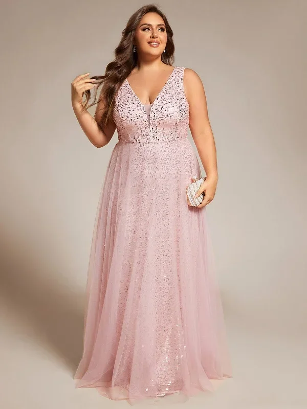 plus-size-sequin-v-neck-sleeveless-empire-waist-tulle-formal-evening-dress-ee02163