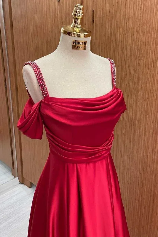 red-satin-cold-shoulder-a-line-prom-dress