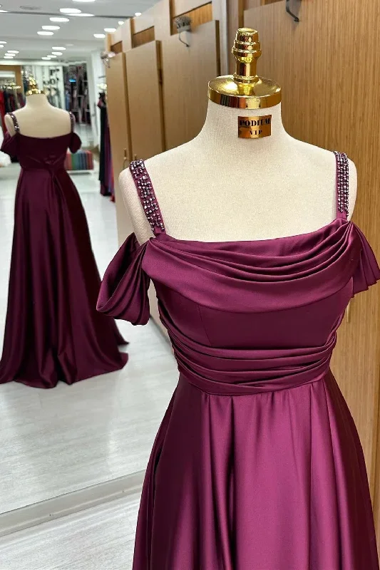 red-satin-cold-shoulder-a-line-prom-dress