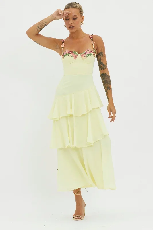 rose-garden-tiered-ruffle-floral-trim-dress-lemon