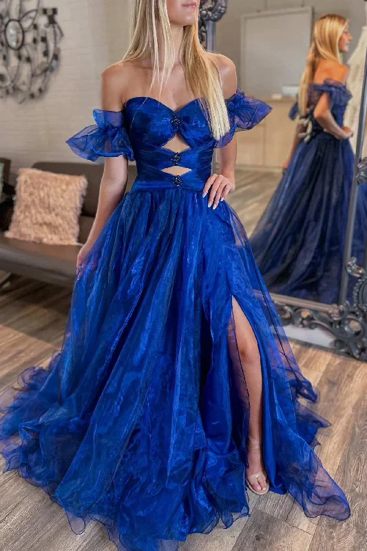 royal-blue-strapless-keyhole-balloon-sleeves-long-prom-dress