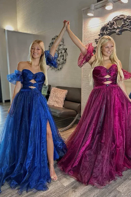 royal-blue-strapless-keyhole-balloon-sleeves-long-prom-dress