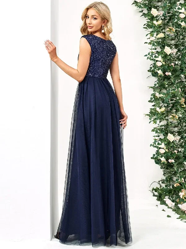 sequin-illusion-plunging-v-neckline-sleeveless-a-line-tulle-evening-dress-ee0115a