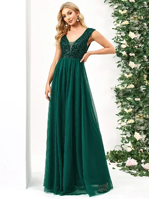 sequin-illusion-plunging-v-neckline-sleeveless-a-line-tulle-evening-dress-ee0115a