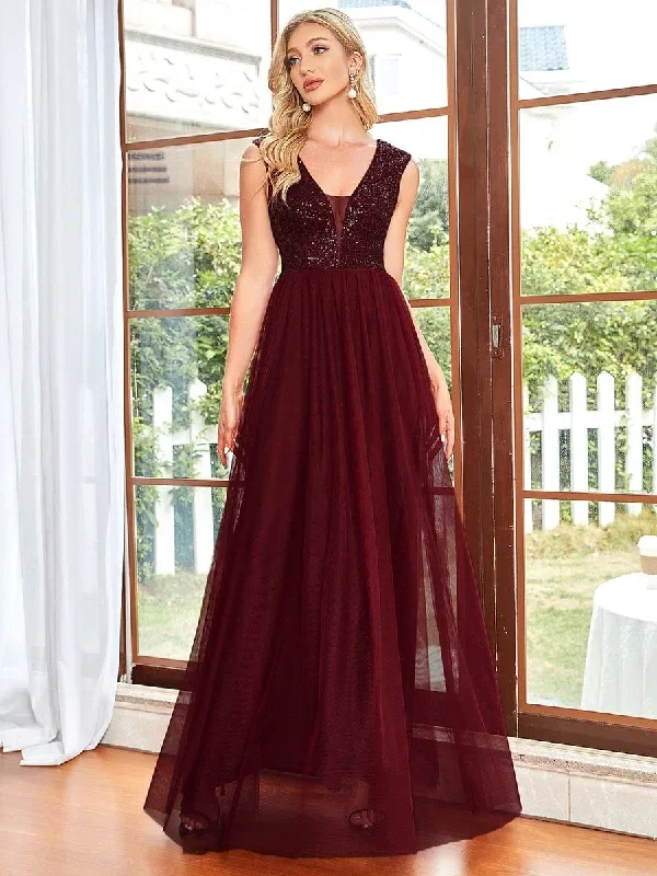 sequin-illusion-plunging-v-neckline-sleeveless-a-line-tulle-evening-dress-ee0115a