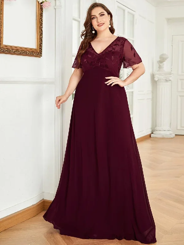 short-sleeve-empire-plus-size-formal-dresses-ez07706