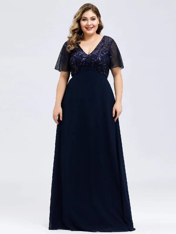 short-sleeve-empire-plus-size-formal-dresses-ez07706