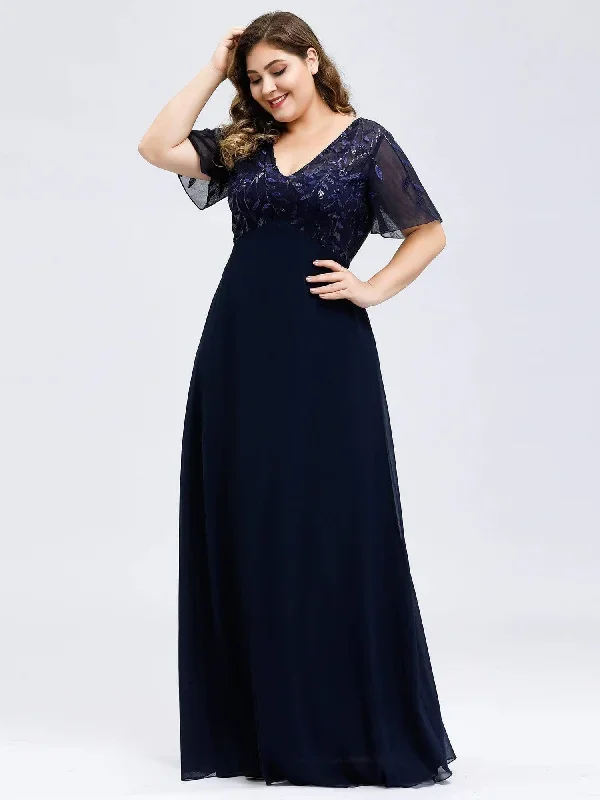 short-sleeve-empire-plus-size-formal-dresses-ez07706