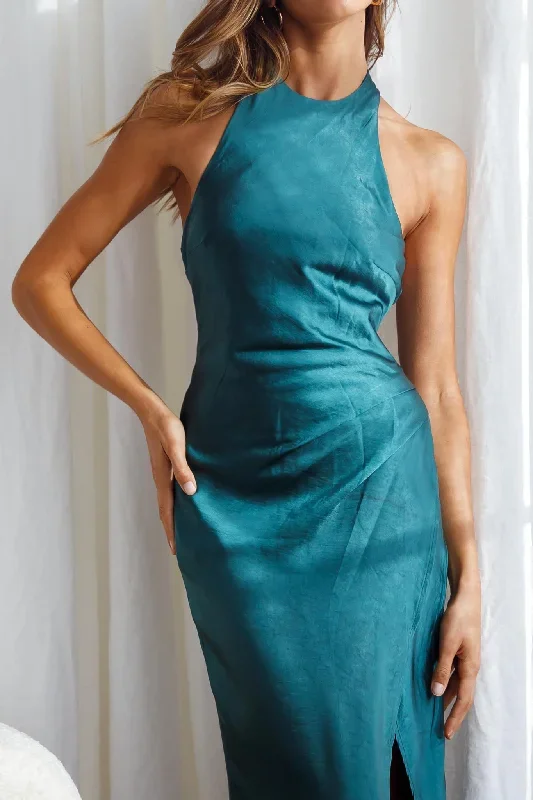 sonoma-halterneck-faux-wrap-twist-back-maxi-dress-forest-green