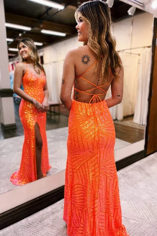 straps-orange-v-neck-sequin-long-prom-dress-with-slit