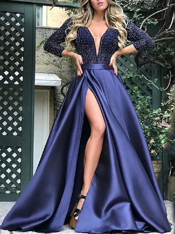 y2k-womens-dress-splited-deep-v-neck-solid-color-belt-2023-summer-hot-gold-swing-long-train-evening-party-dresses-luxury